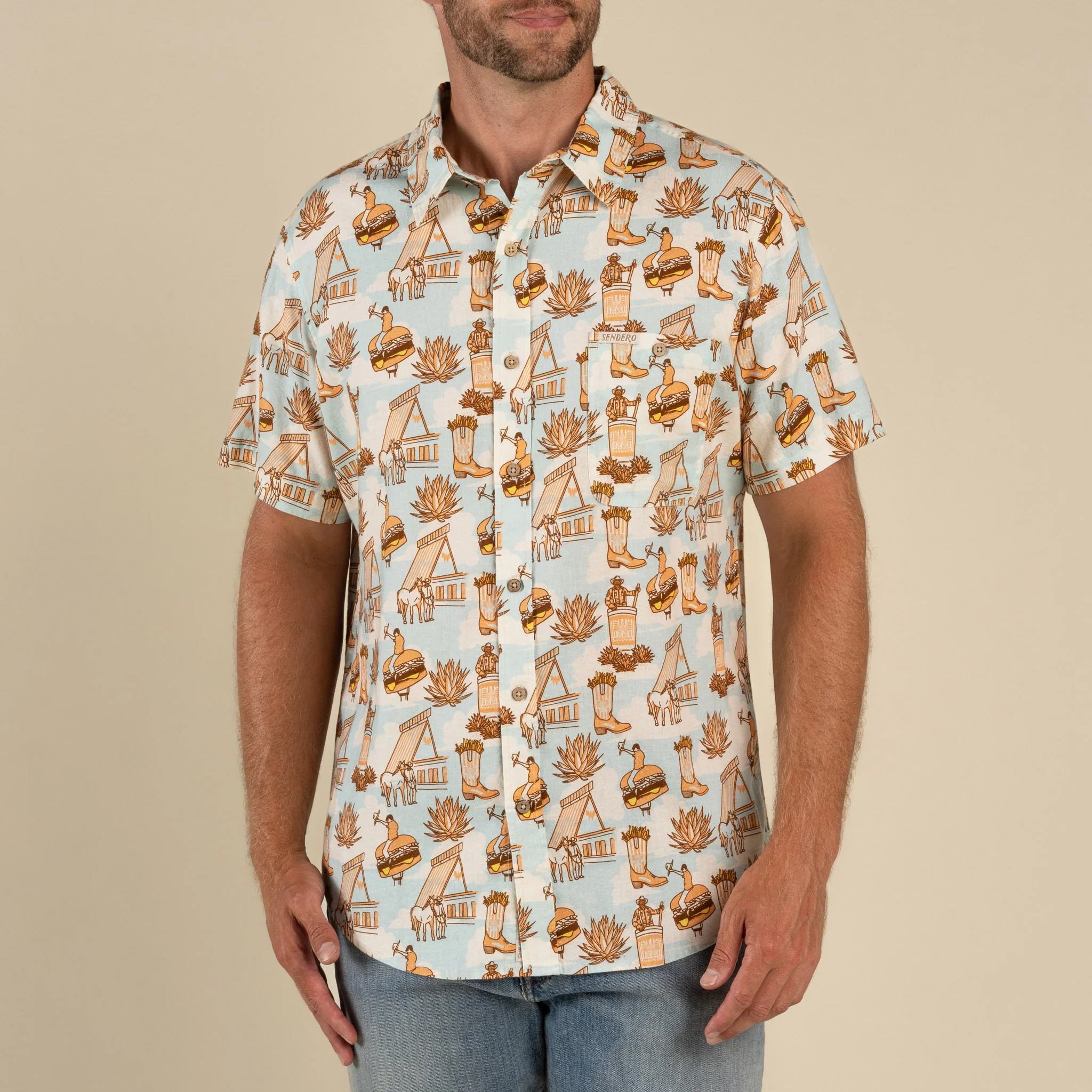 Sendero x Whataburger Cowboy Drive Thru Print Shirt - Image 5