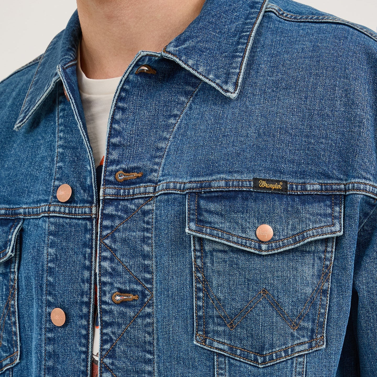 Wrangler® x Whataburger® Men's Laser Denim Jacket - Image 3