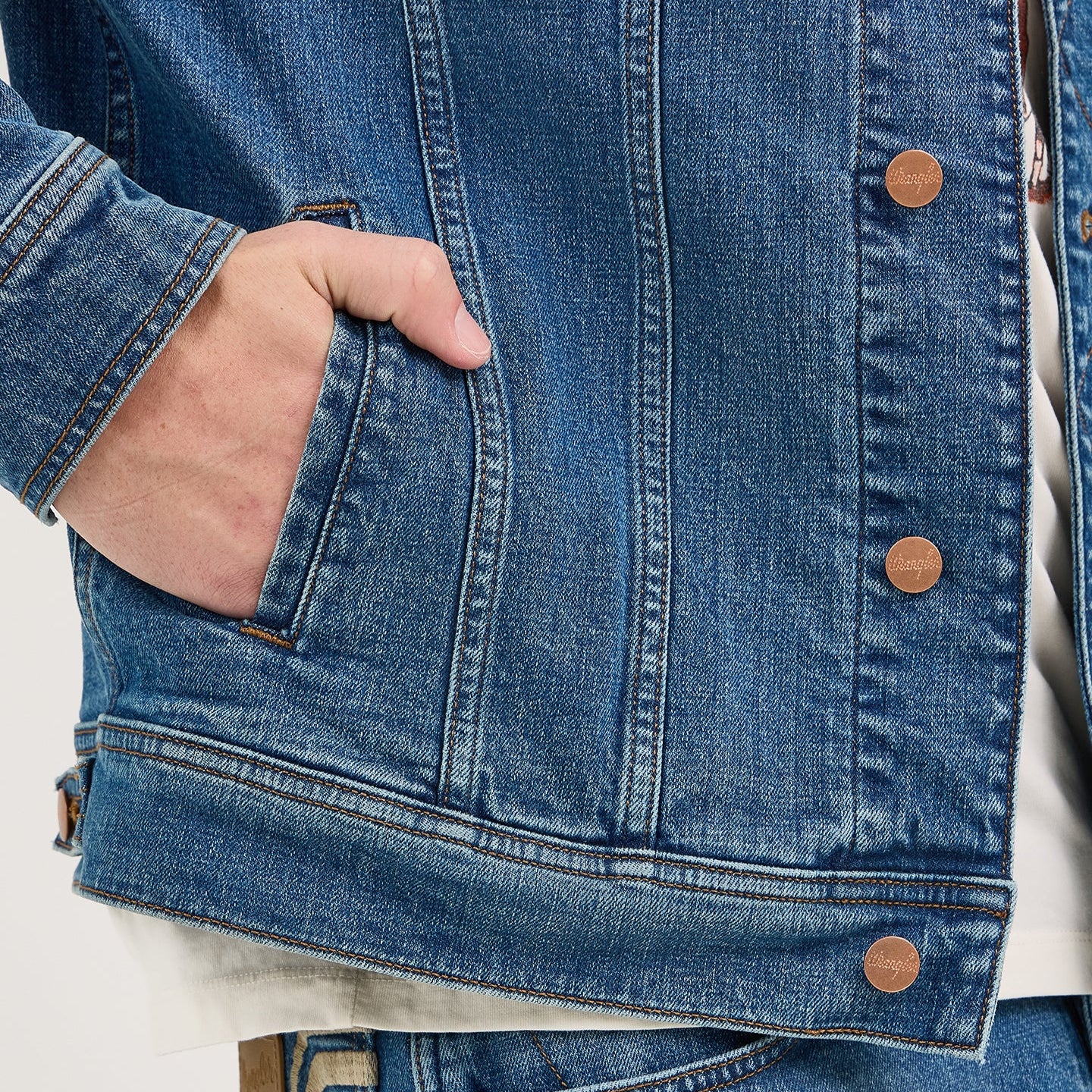 Wrangler® x Whataburger® Men's Laser Denim Jacket - Image 5