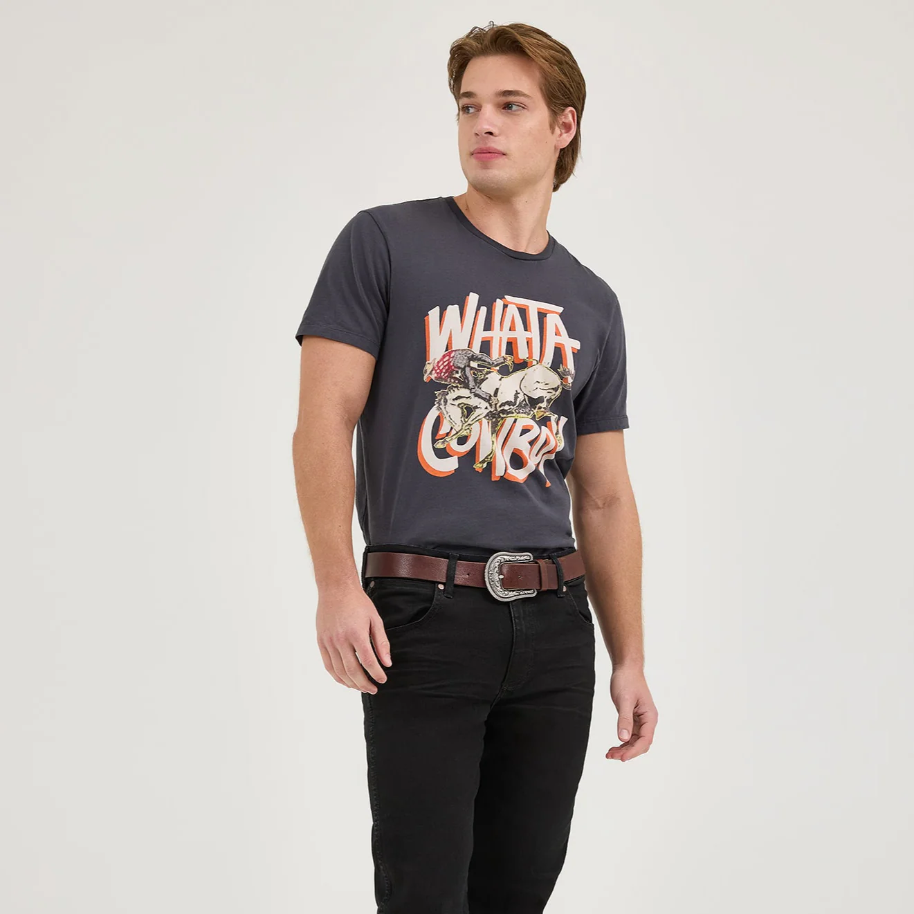 Wrangler® x Whataburger® Cowboy Graphic Black T-Shirt - Image 7